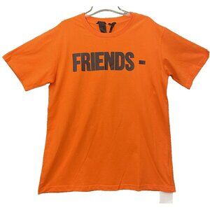 NWT Vlone “Friends”T-Shirt Streetwear Orange Black Logo Size XL